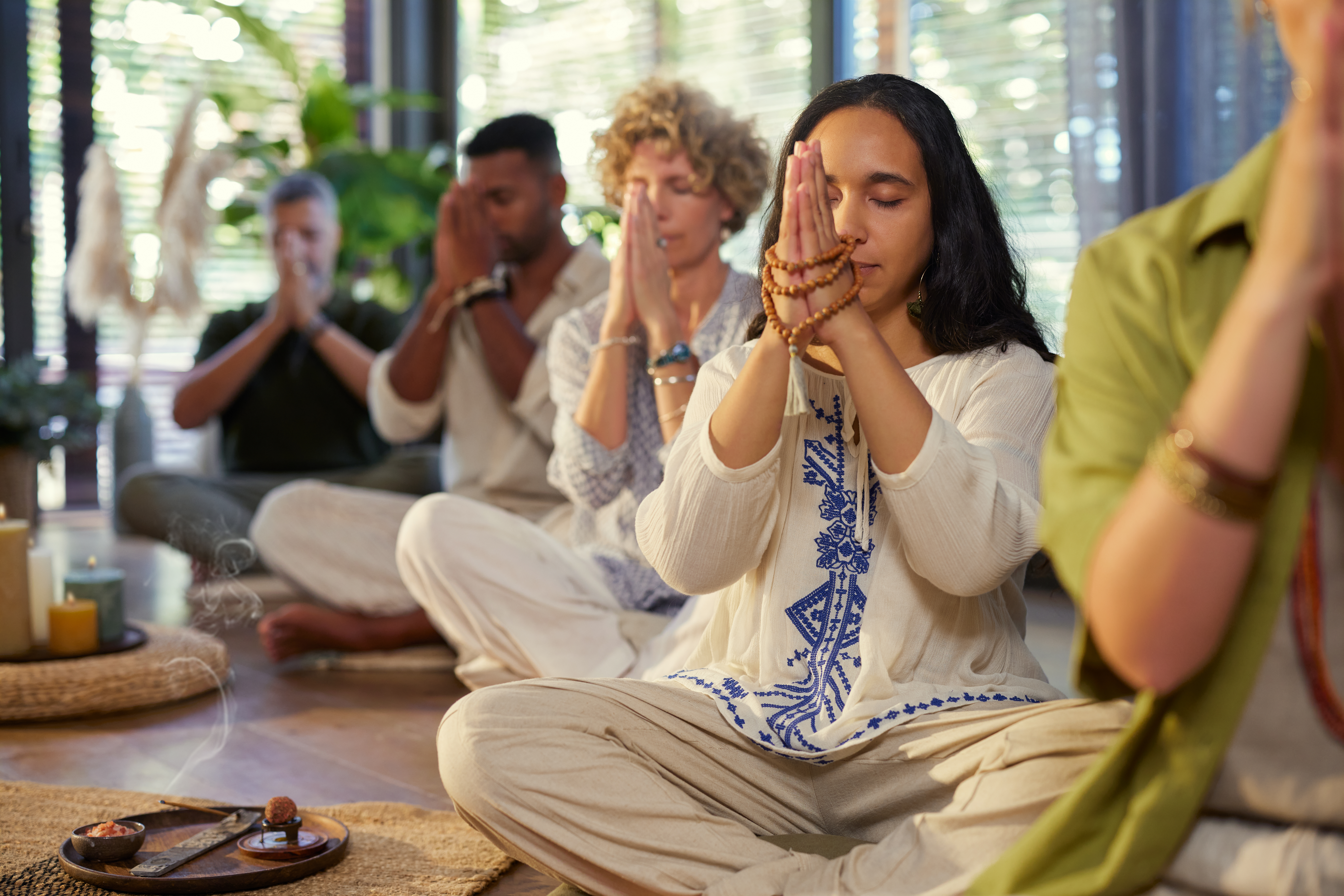 Group meditation session